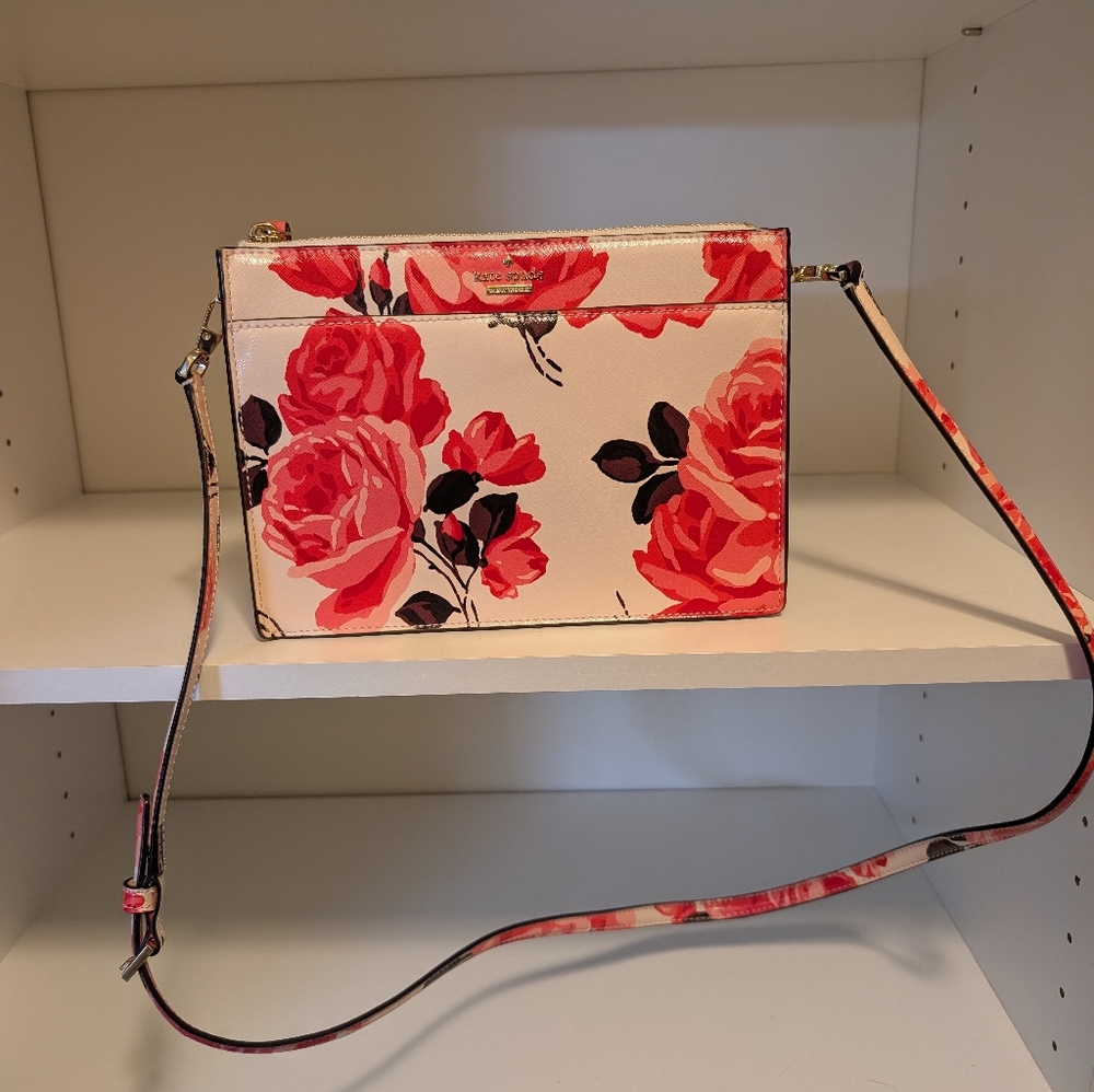 Kate Spade Cameron Street Roses Clarise Crossbody Purse Shoulder Bag MRP $198
